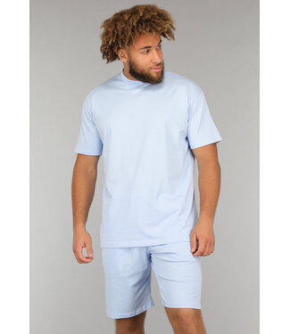 Lichtblauwe Comfortabele Co Ord Short Set
