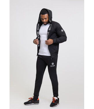 NEW1109 Zwart Heren Tracksuit met Tekst