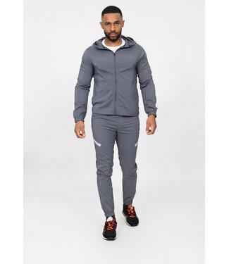 NEW1109 Grijs Soft Shell Heren Tracksuit met Capuchon