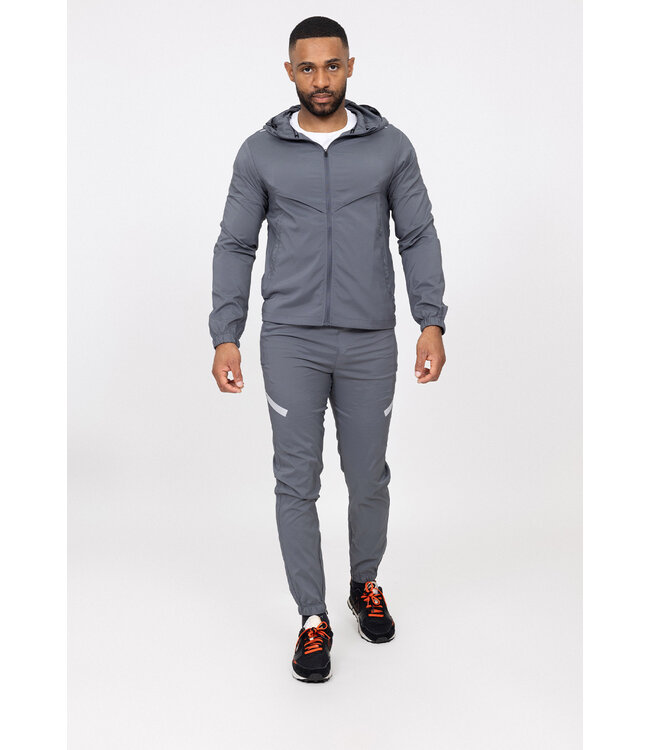 Grijs Soft Shell Heren Tracksuit met Capuchon