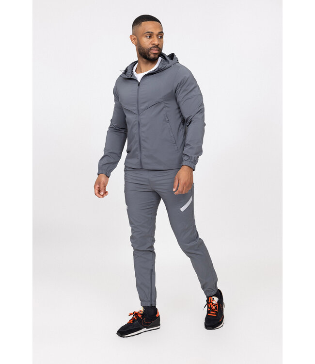 Grijs Soft Shell Heren Tracksuit met Capuchon