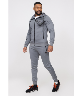 Grijs Heren Trainingspak met Schaduw Opdruk