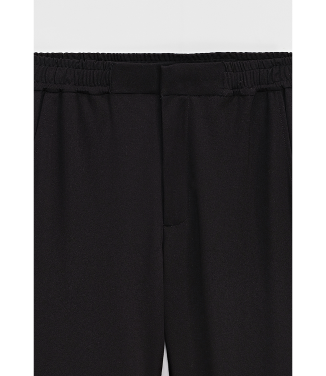 Zwarte Heren Pantalon met Elastische Taille