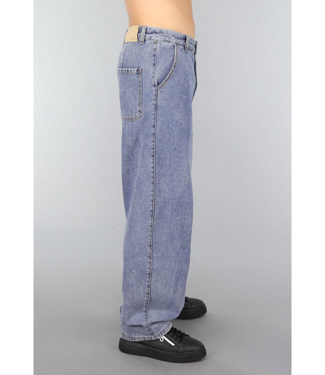 Blauwe Heren Denim Skater Jeans