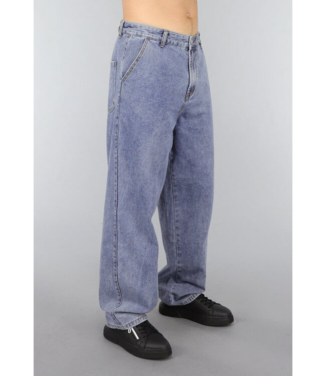 Blauwe Heren Denim Skater Jeans