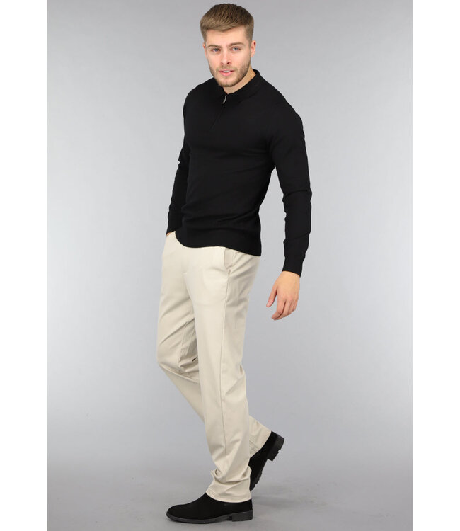 Zwarte Longsleeve Heren Polo
