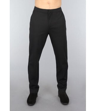Zwarte Heren Pantalon met Elastische Taille