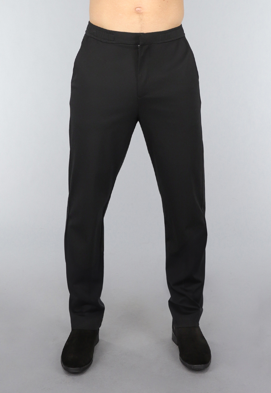 Hoffmans Stretch: Herenpantalon Rondom Elastiek Blauw-Grijs - Hoffmans Mode Online