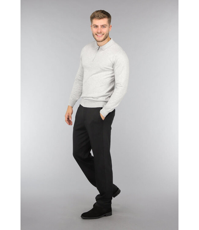 Zwarte Heren Pantalon met Elastische Taille