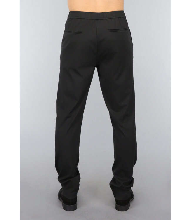 Zwarte Heren Pantalon met Elastische Taille