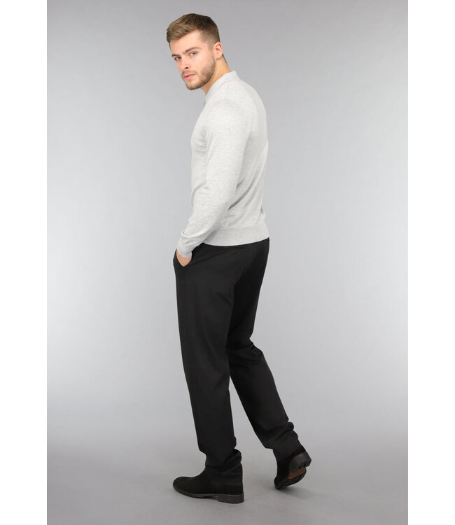 Zwarte Heren Pantalon met Elastische Taille