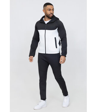 Zwart/Wit Heren Colorblock Tracksuit