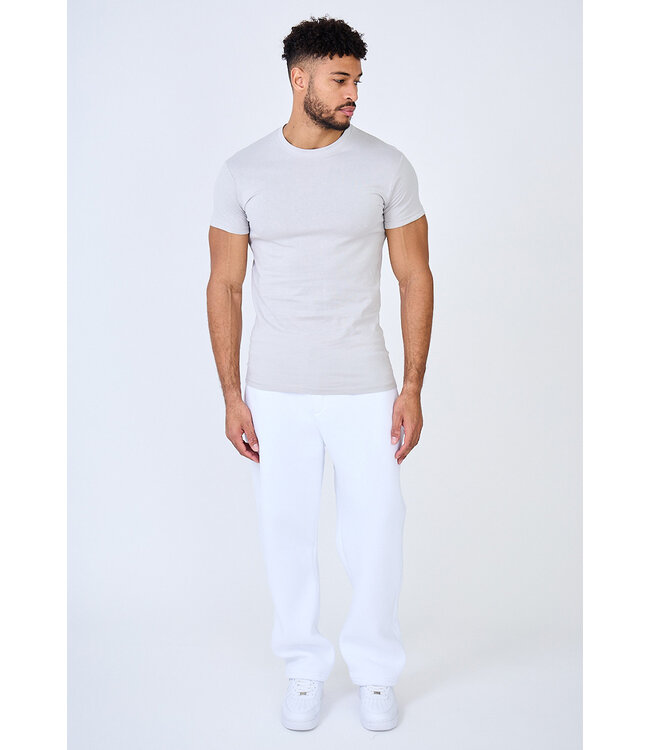 Lichtgrijs Heren Muscle Fit T-shirt