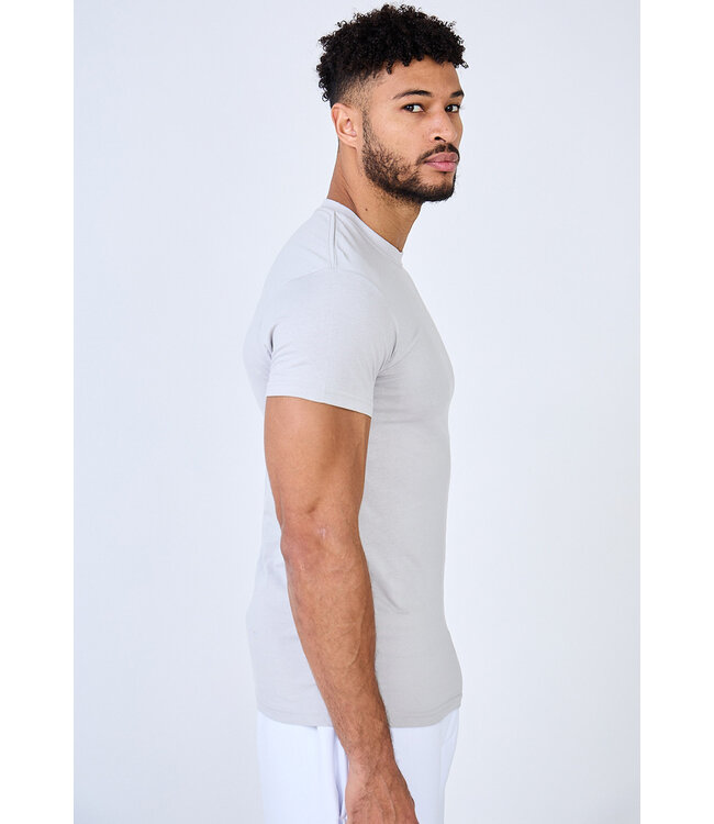 Lichtgrijs Heren Muscle Fit T-shirt