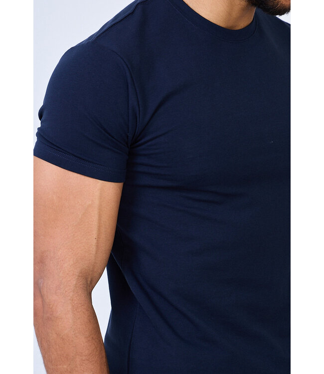 Heren Muscle Fit T-shirt in Navy