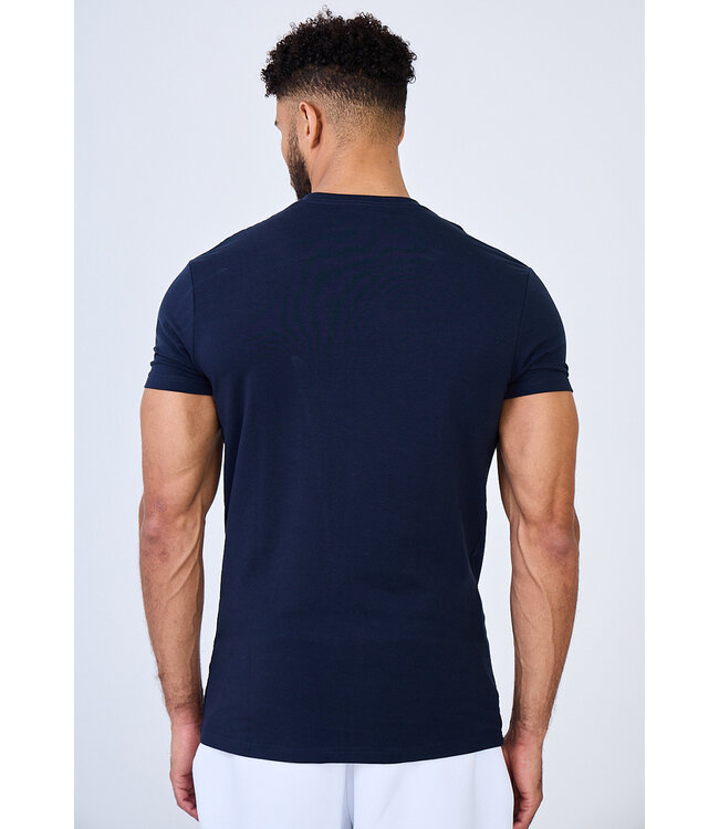 Heren Muscle Fit T-shirt in Navy
