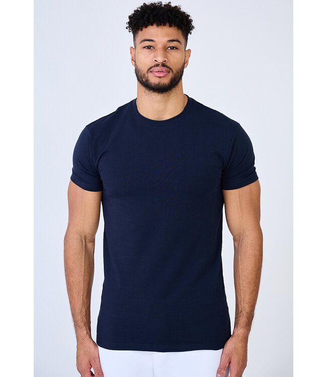 Heren Muscle Fit T-shirt in Navy