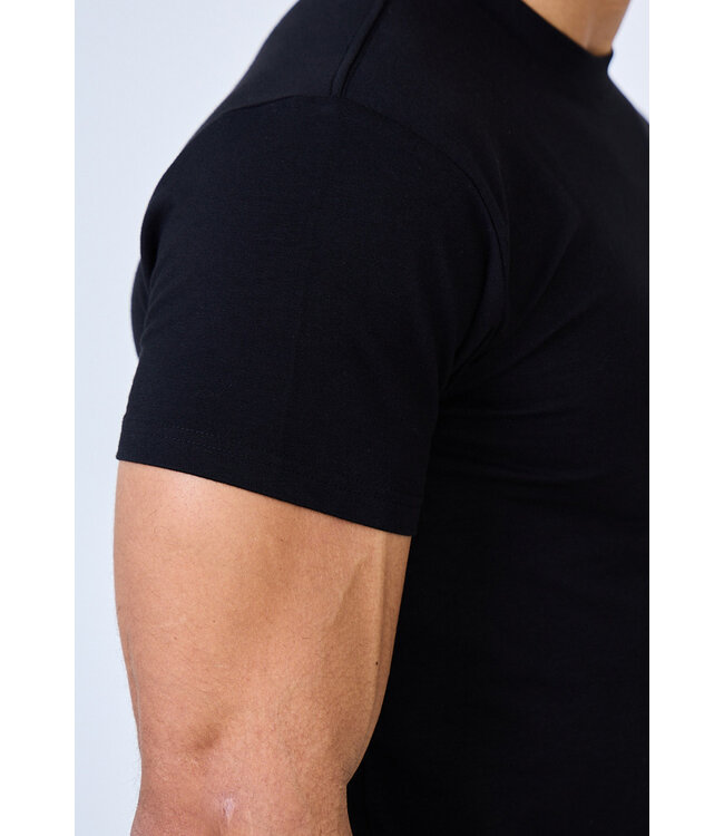 Muscle Fit Heren T-shirt in Zwart