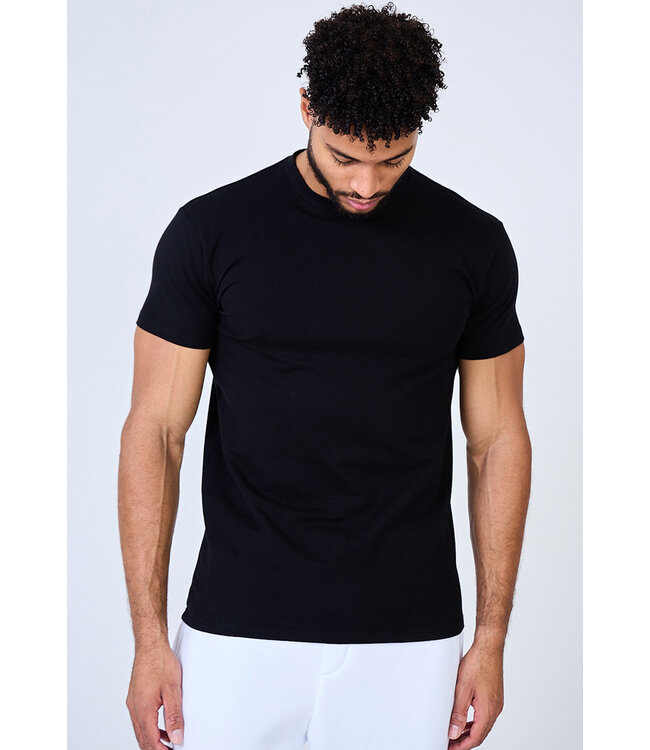 Muscle Fit Heren T-shirt in Zwart