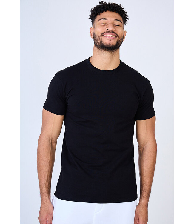 Muscle Fit Heren T-shirt in Zwart
