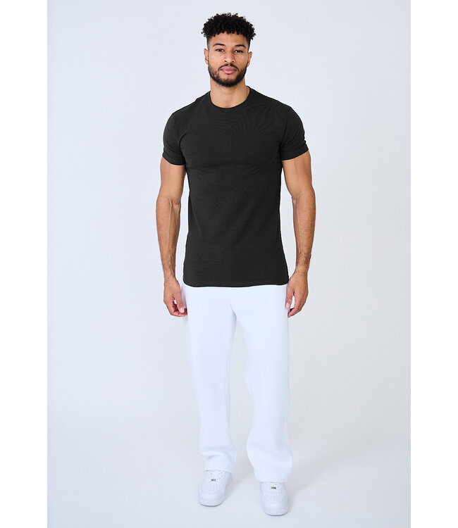 Muscle Fit Heren T-shirt in Zwart