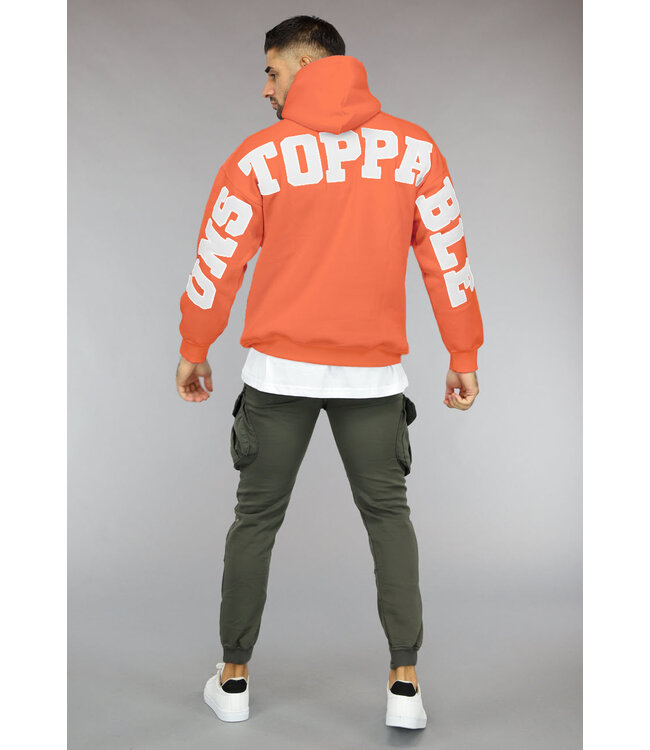Oranje Heren Koningsdag Hoodie met Unstoppable Embroidery