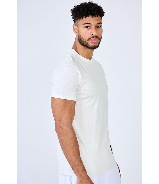 Wit Heren Muscle Fit T-shirt
