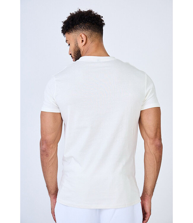 Wit Heren Muscle Fit T-shirt