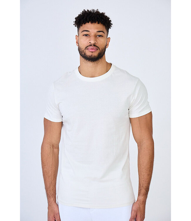 Wit Heren Muscle Fit T-shirt