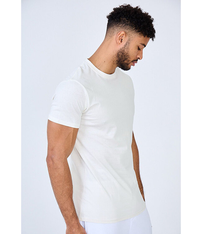 Wit Heren Muscle Fit T-shirt