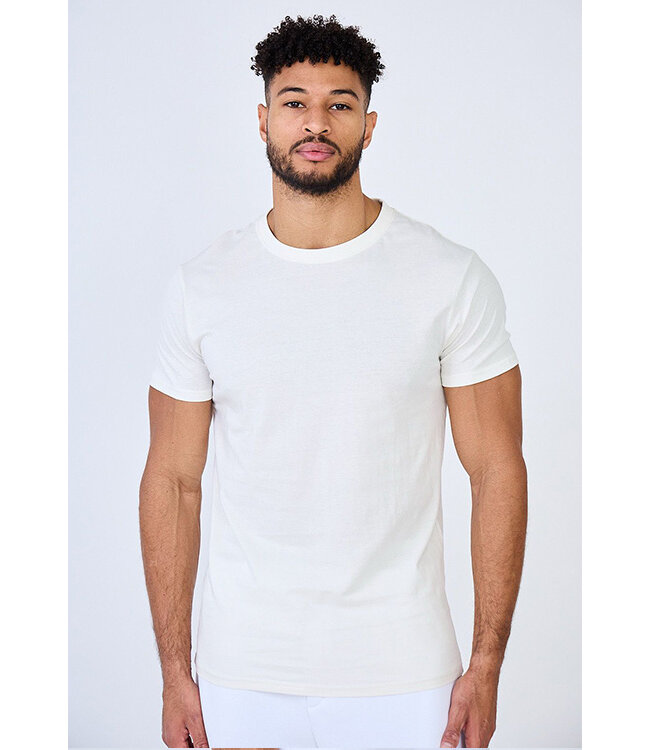 Wit Heren Muscle Fit T-shirt