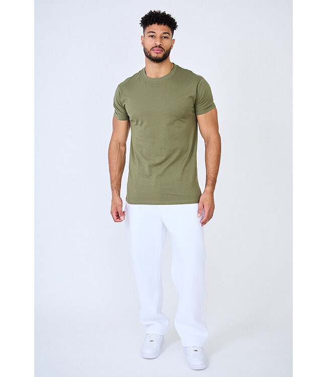 Khaki Heren Muscle Fit T-shirt