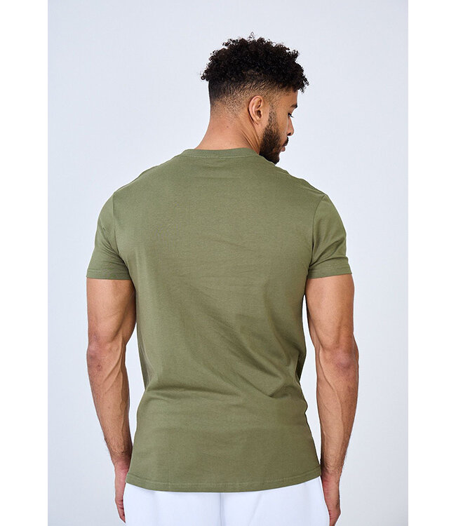 Khaki Heren Muscle Fit T-shirt