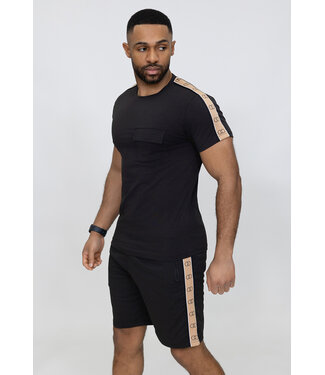 Heren Trainingsset met Beige Bies