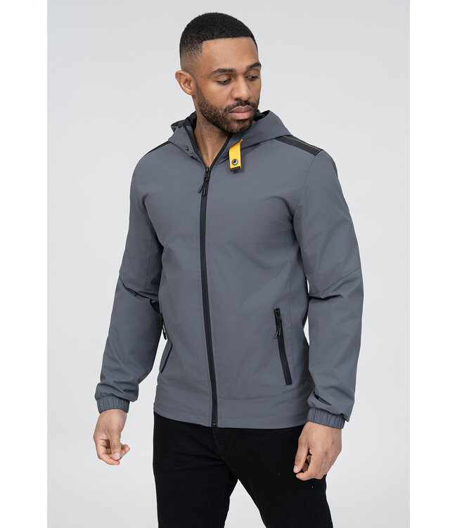 Grijze Softshell Jas met Capuchon