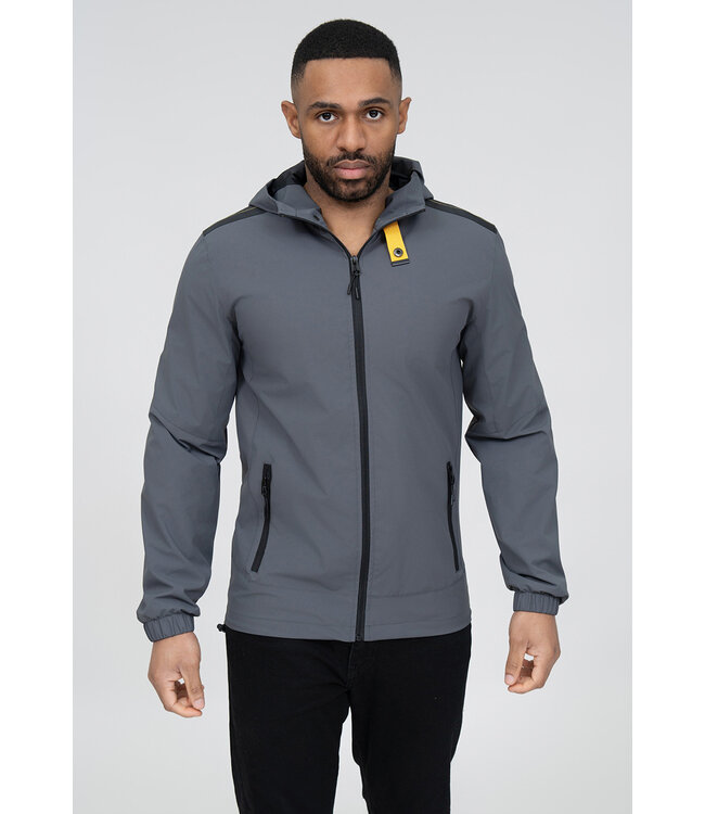 Grijze Softshell Jas met Capuchon