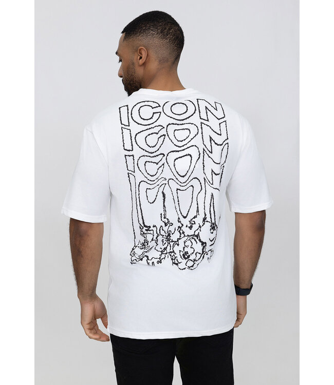 Wit Heren T-shirt met Artistieke Print