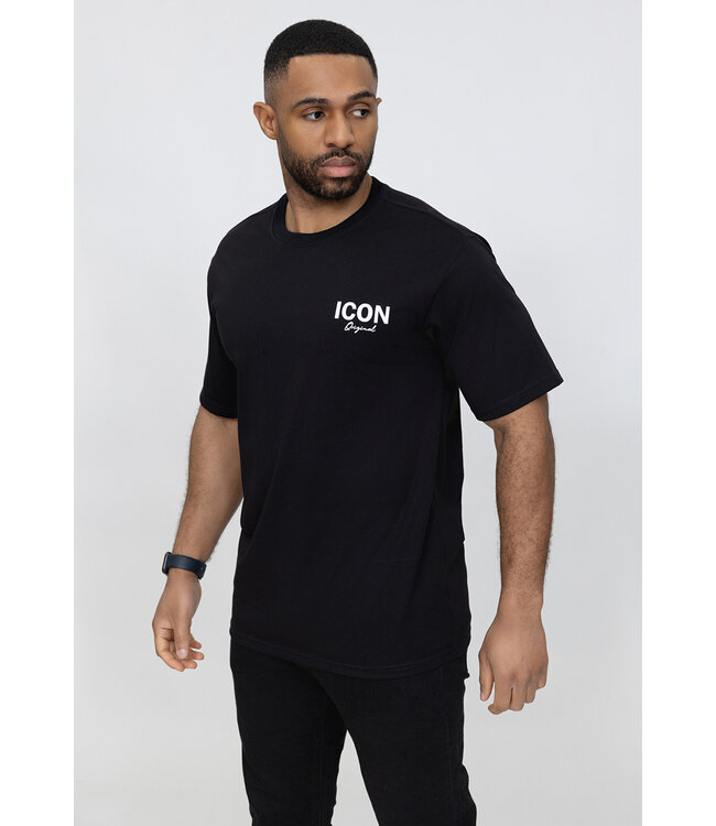 Zwart Heren T-shirt met Kleurrijke Luchtballon Print