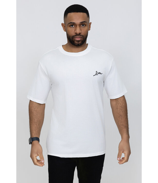 Wit Heren T-shirt met Wereldkaart