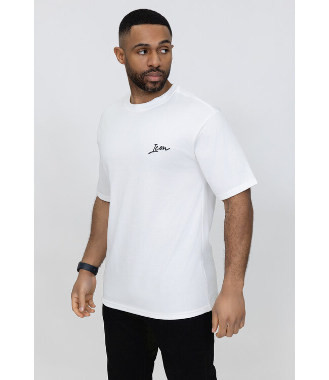 Wit Heren T-shirt met Wereldkaart