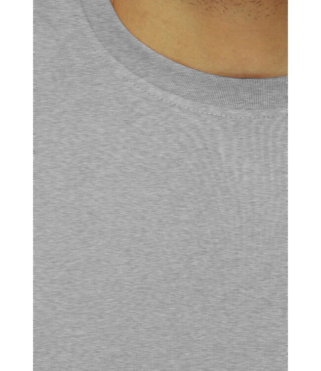 Aansluitend Grijs Heren T-shirt in Muscle Fit met Stretch