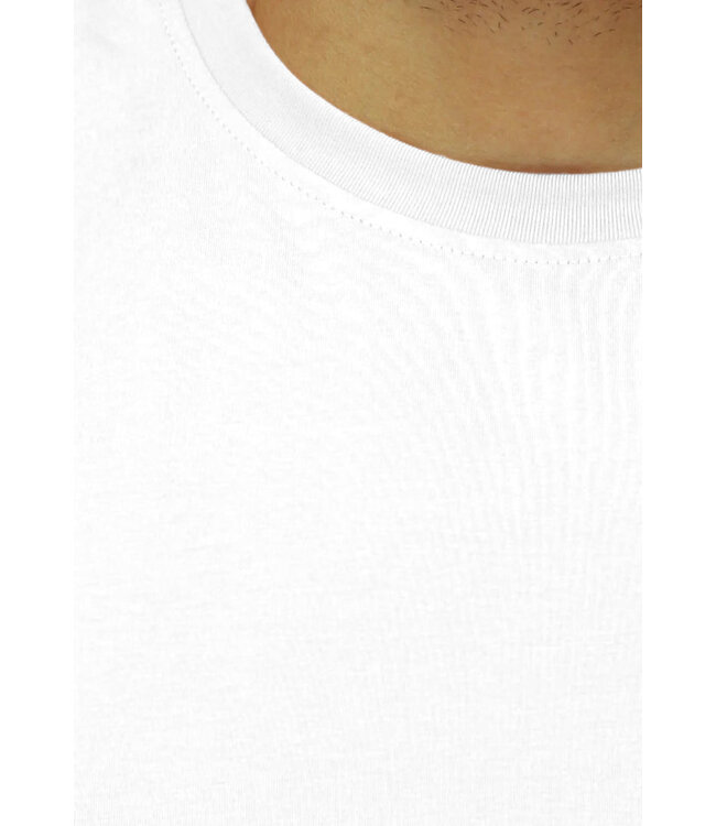 Strak Aansluitend Wit Muscle Fit T-shirt voor Heren met Stretch