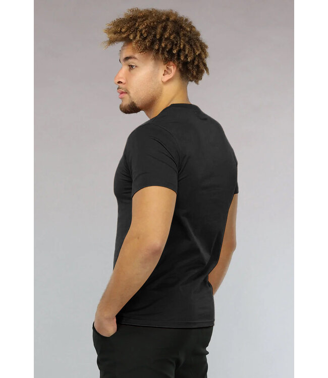 Zwart Muscle Fit T-shirt voor Heren met Stretch en Aansluitende Fit