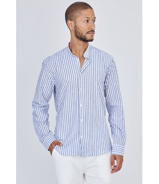Blauw Gestreept Overhemd Heren