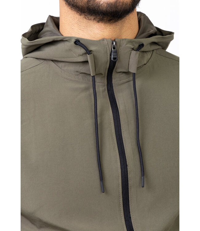 Legergroen Herenpak met Capuchon en Elastische Boorden