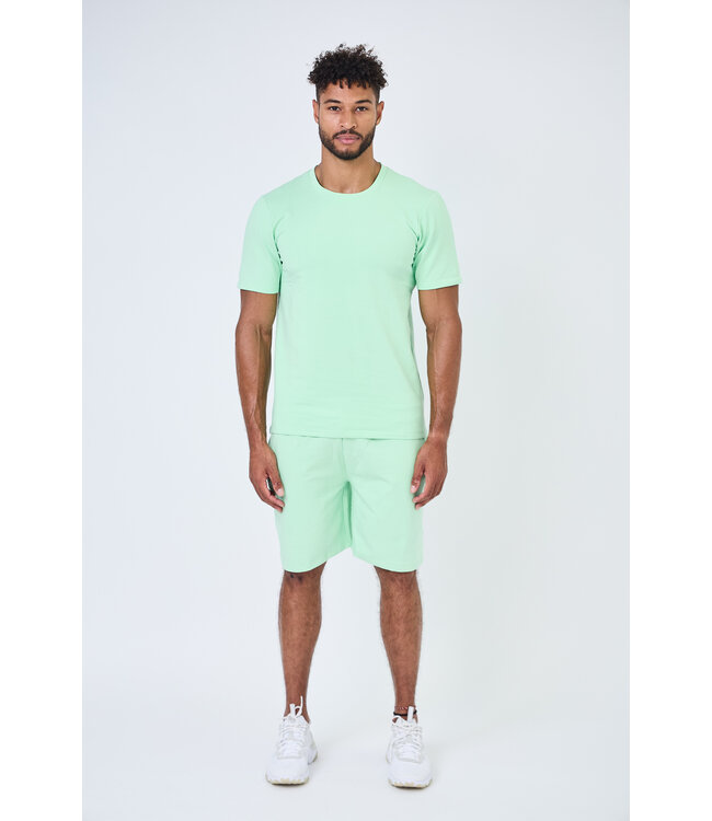Heren Kleding Set in Mintgroen met T-shirt en Korte Broek