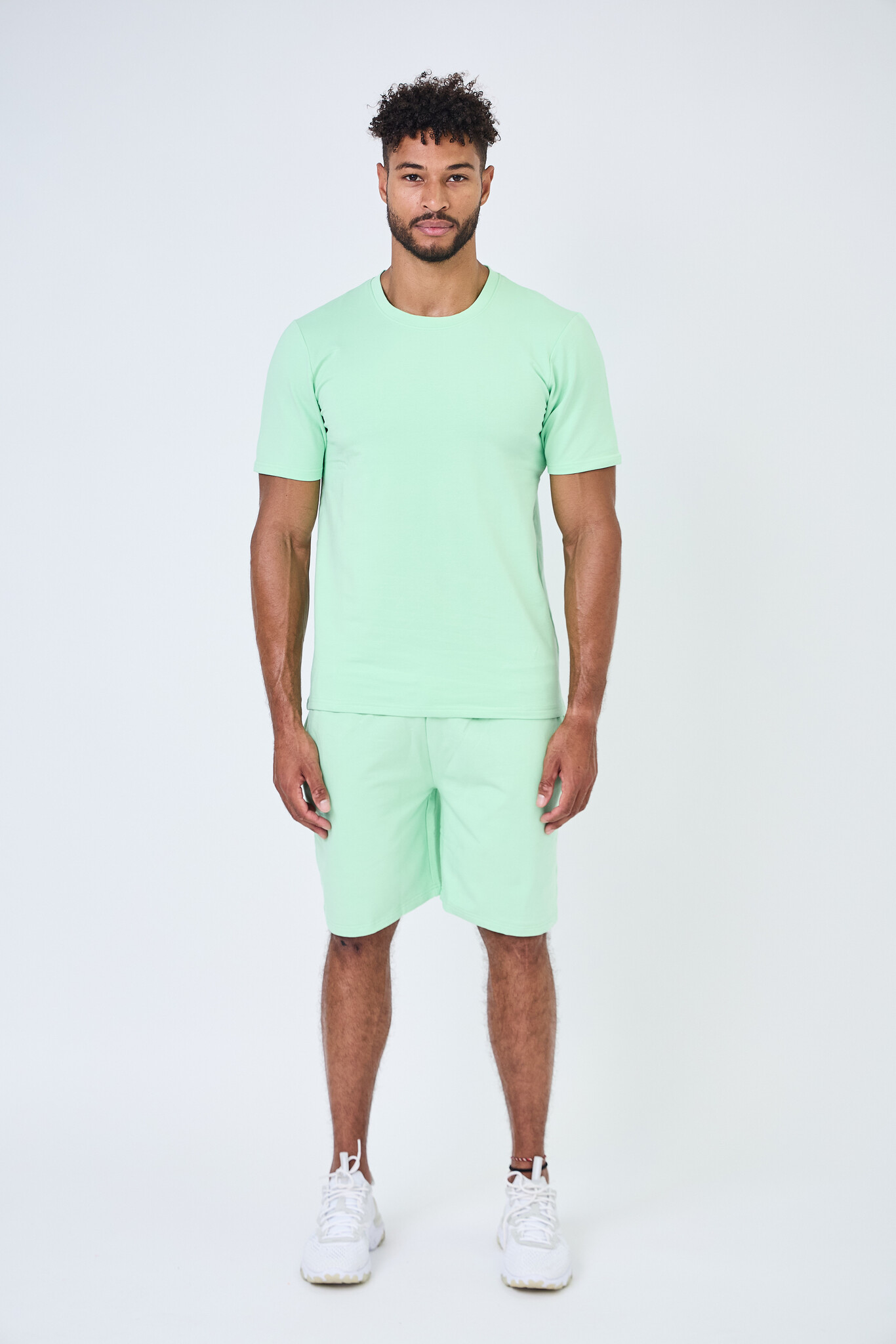Mintgroene Heren Set met Shorts