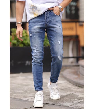 OP=OP.02.NL Middenblauwe Stretch Slim Fit Jeans