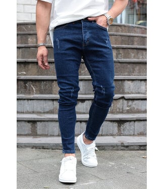 Donkerblauwe Slim Fit Jeans
