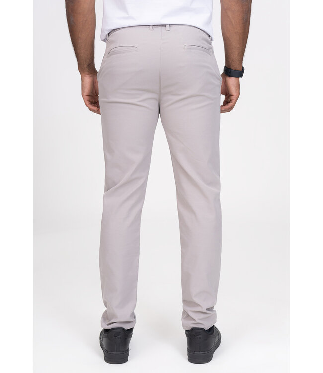 Lichtgrijze Slim Fit Pantalon met Steekzakken